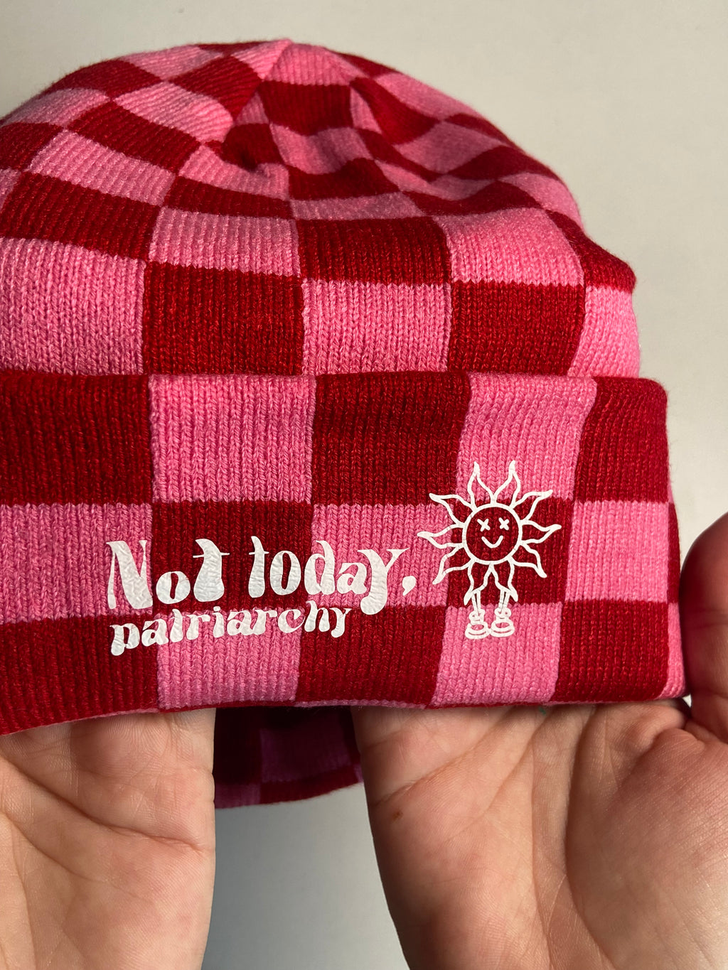 Not today, patriarchy - Checkboard Beanie