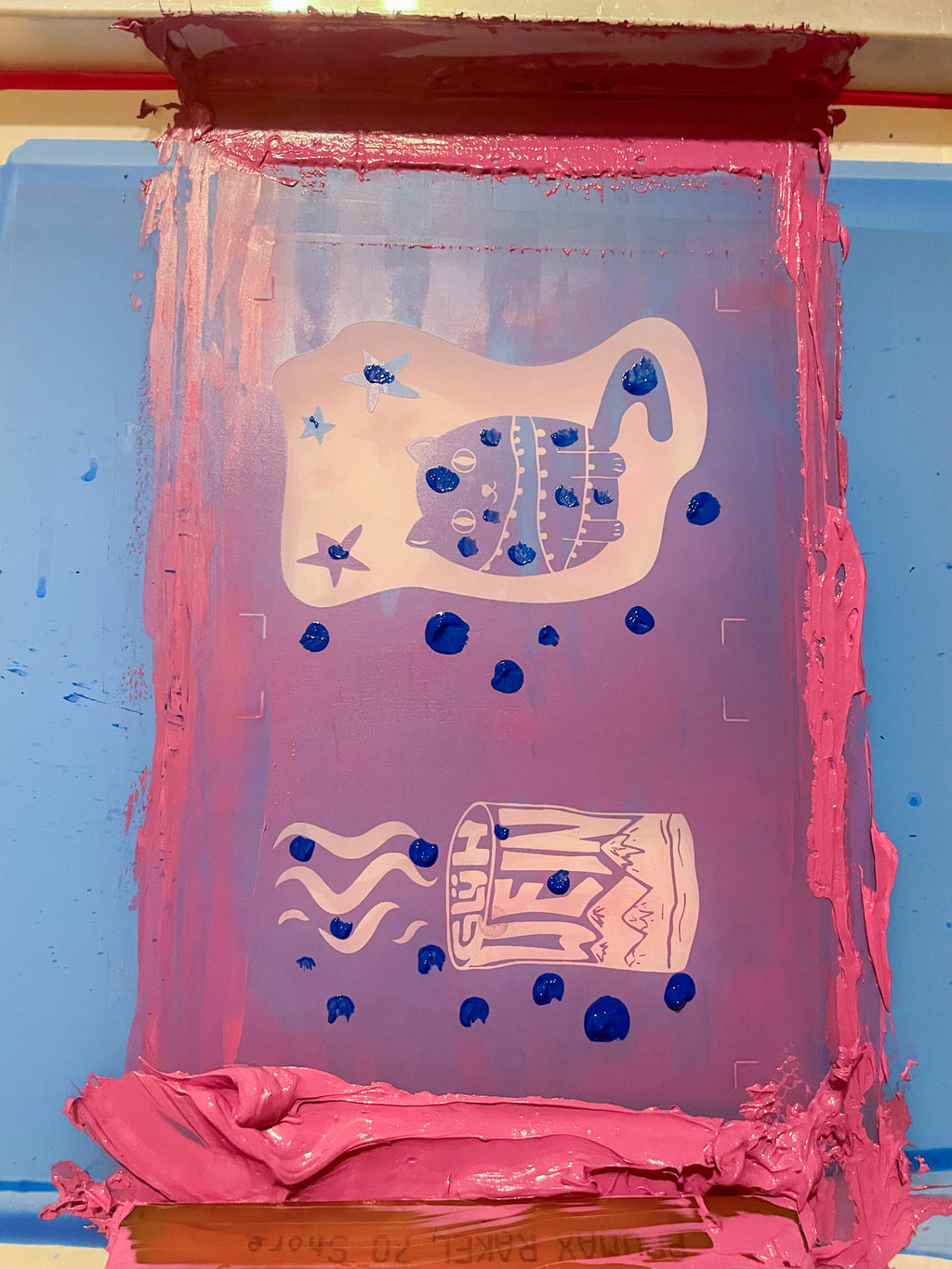 Weihnachtskarten Siebdrucken