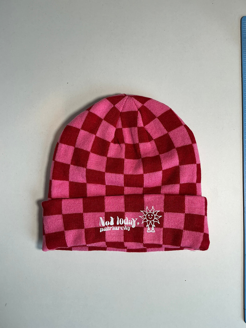 Not today, patriarchy - Checkboard Beanie