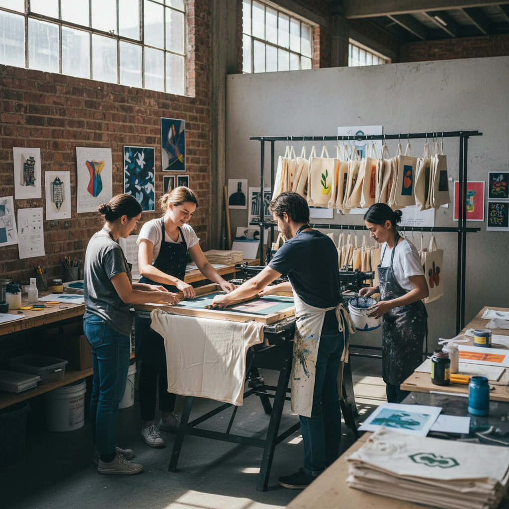 Weihnachtskarten siebdrucken